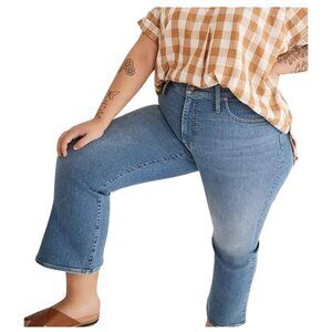 NEW Madewell Cali Demi-Boot Cropped Jeans Plus Size 28W Medium Wash Denim‎